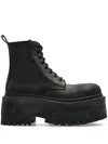 Balenciaga Chunky Ankle Boots Platform Sole In Black