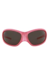 Balenciaga Shield-frame Bio Injection Sunglasses In Pink Pink Grey