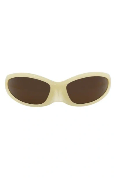 Balenciaga 80mm Wrap Sunglasses In Yellow