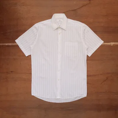 Pre-owned Balenciaga 90's Vintage  White Triple Tone Stripe Shirt Luxury