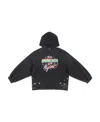 Balenciaga Logo Typographic-print Splatter Paint Hoodie In Black