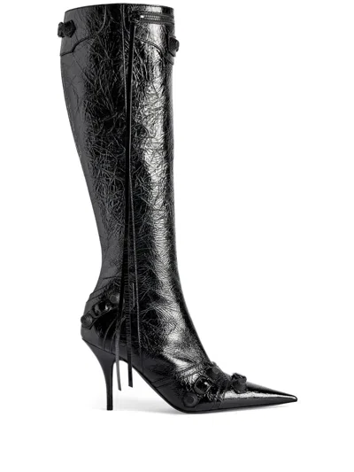 Balenciaga 90mm Cagole Boots In Black