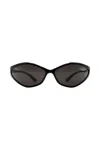 Balenciaga 90s Oval 0285s Sunglasses Accessories In Black