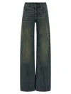 Balenciaga Wide Leg Jeans Featuring Belt Loops In Blue