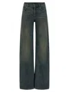 Balenciaga Wide Leg Jeans Featuring Belt Loops In Blue