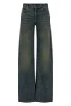 Balenciaga Wide Leg Jeans Featuring Belt Loops In Blue