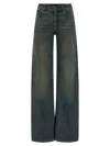 Balenciaga Wide Leg Jeans Featuring Belt Loops In Blue