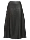 Balenciaga Flared High Waist Midi Skirt In Black