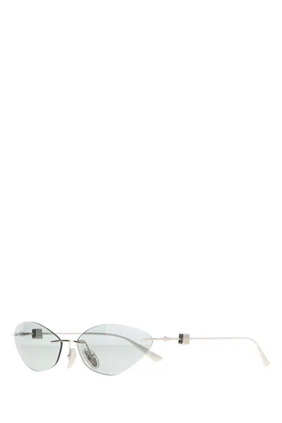 Balenciaga A000uzt0005 Metallic Sunglasses In Gray