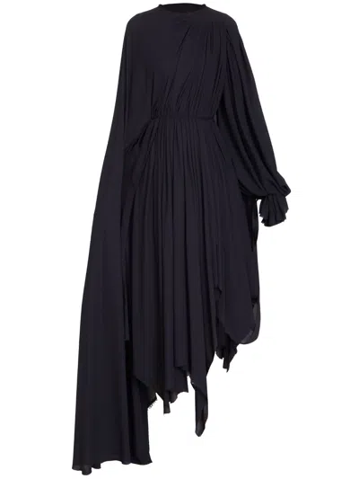 Balenciaga Technical Crpe Dress In Black