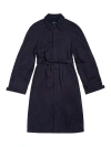 Balenciaga Belted Deconstructed Coat In Blue