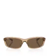 Balenciaga Womens Brown Bb0401s Rectangle-frame Acetate Sunglasses In Brown