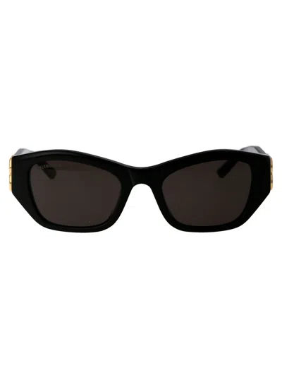 Balenciaga Acetate Black Sunglasses In Animal Print