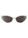 Balenciaga Acetate Crystal Grey Sunglasses In White