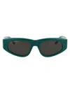 Balenciaga Acetate Green Sunglasses In Green