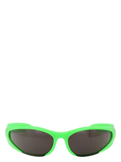 Balenciaga Acetate Green Sunglasses In Multi