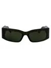Balenciaga Acetate Green Sunglasses In Black