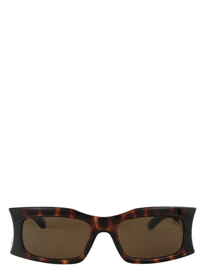 Balenciaga Acetate Havana Sunglasses In Brown