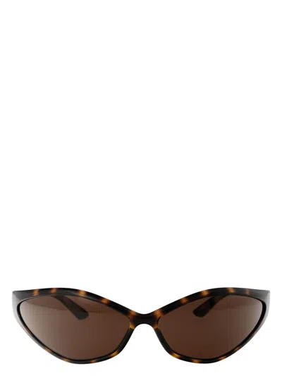 Balenciaga Acetate Havana Sunglasses In Brown