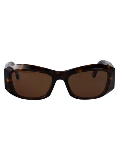 Balenciaga Acetate Havana Sunglasses In Brown
