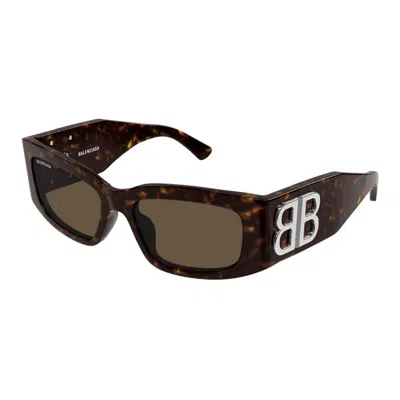 Balenciaga Acetate Havana Sunglasses In Black