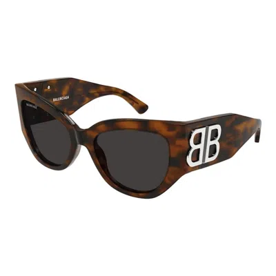 Balenciaga Acetate Havana Sunglasses In Black