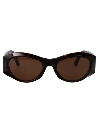 Balenciaga Acetate Havana Sunglasses In Brown