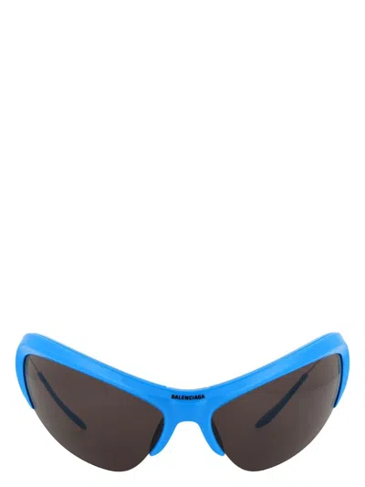 Balenciaga Acetate Light Blue Sunglasses In Multi