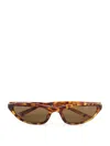 Balenciaga Cat Eye Frame Sunglasses With Oval Lenses In Brown