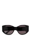 Balenciaga Black Acetate Nano Round Sunglasses In Brown