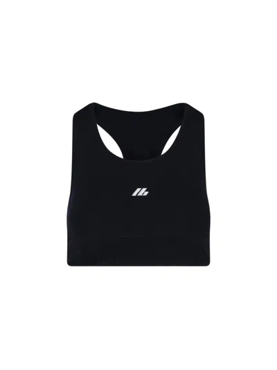BALENCIAGA BALENCIAGA "ACTIVEWEAR" CROP SPORT TOP – BLACK
