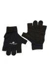 Balenciaga Activewear Fingerless Gloves In 1081 Black/ Reflective