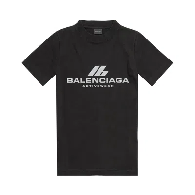 Pre-owned Balenciaga Activewear Fitted T-shirt 'faded Black' | Women's Size M