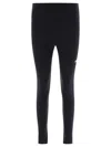 Balenciaga Reflective Logo Sports Leggings In Black
