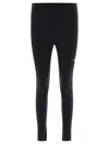 Balenciaga Reflective Logo Sports Leggings In Black