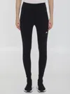 Balenciaga Reflective Logo Sports Leggings In Black