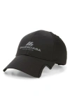 Balenciaga Activewear Logo Baseball Cap In 1081 Black/ Reflective