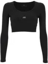 Balenciaga Activewear Long-sleeved Sports Bra In Black