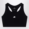 Balenciaga Sporty Reflective Logo Top Tops Black In Black