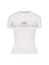 Balenciaga 'activewear' Stretch Jersey T-shirt In White