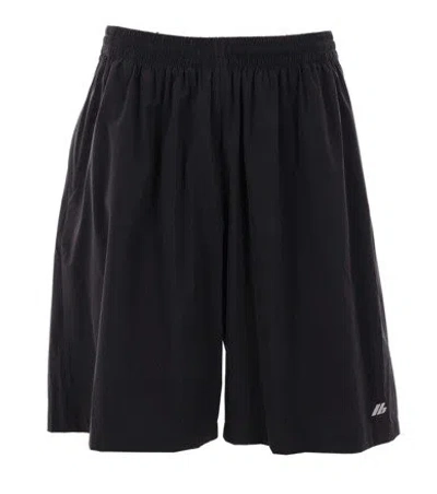Balenciaga Activewear Stretch Shorts In Black
