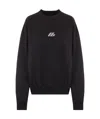 Balenciaga Crewneck Cotton Jersey Sweatshirt In Black