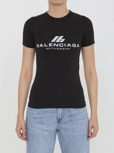 Balenciaga Activewear T-shirt In Black