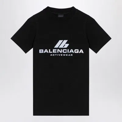 Balenciaga Activewear Fitted T-shirt In Black