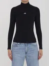 Balenciaga Sequined Bodysuit In Black