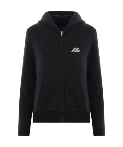 Balenciaga Activewear Zip-up Hoodie In Black