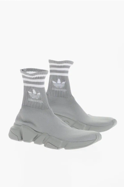 Balenciaga Adidas Logo Print Speed Sock Trainers