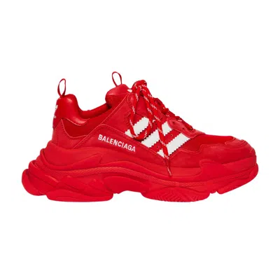 Pre-owned Balenciaga Adidas X  Triple S Sneaker 'red White' | Men's Size 43