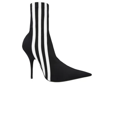 Pre-owned Balenciaga Adidas X  Wmns Knife Bootie 'black White' | Women's Size 39