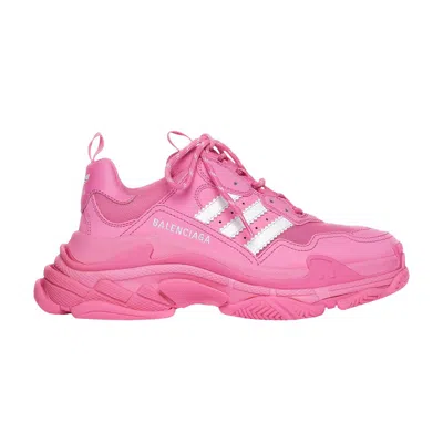 Pre-owned Balenciaga Adidas X  Wmns Triple S Sneaker 'neon Pink' | Women's Size 37